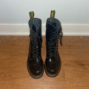 Shiny black Dr. Martin boots. Size US W 8. Only wore a handful of times!